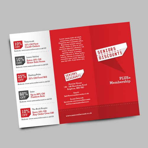 Seniors Discounts needs a new brochure design