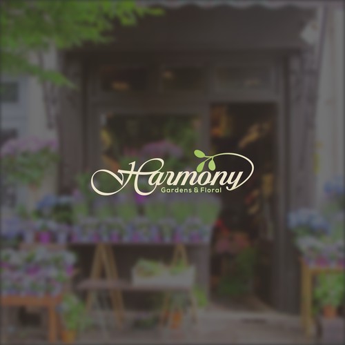 simple design for Harmony Gardens & Floral logo