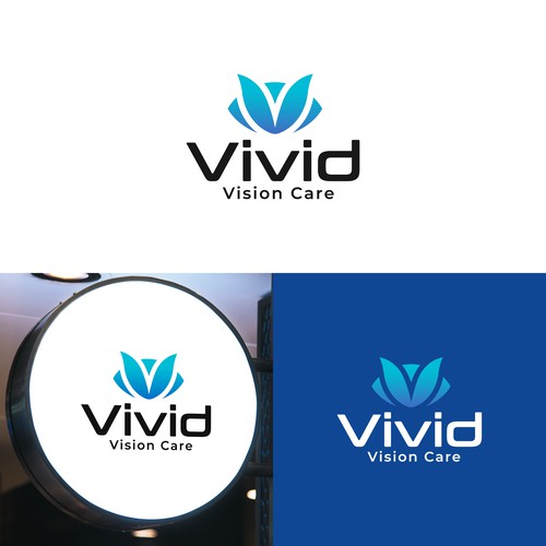 V Lettering Eye Care Logo