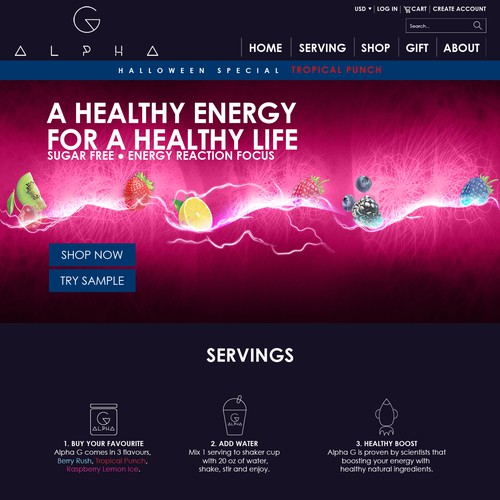 Web Shop For Energy Drink
