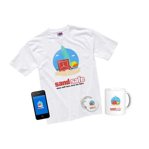 Branding for a trendy beach locker storage system