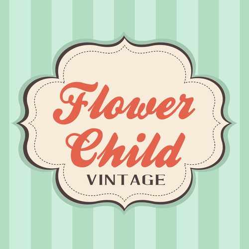 Mid Century Modern Logo needed for Flower Child Vintage