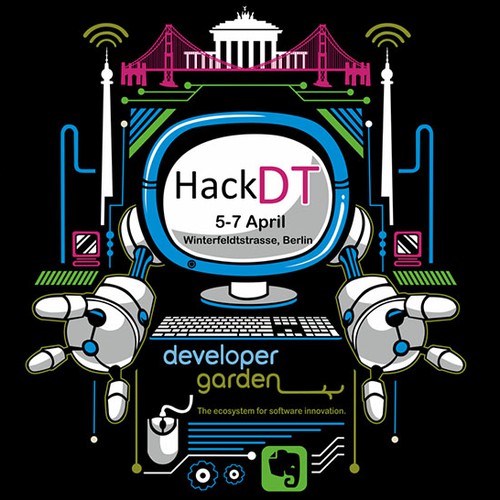 T-Shirt for Berlin based Hackathon (www.HackDT.com)
