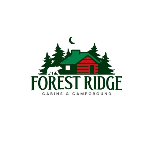 Cabin and campground logo