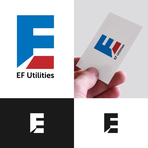 Bold logo design for utility company