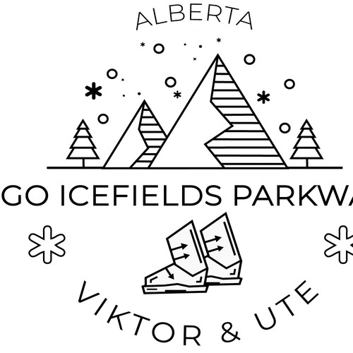 Logo for a tourning ski journy
