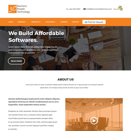 3ConnectBahamas Homepage Design II
