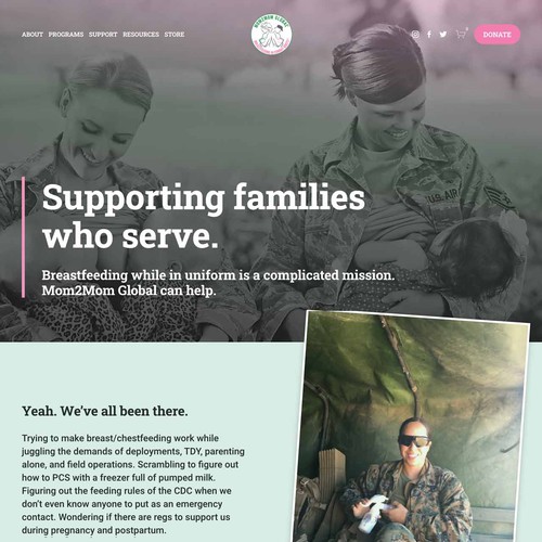 Mom2Mom Global, Military Lactation Non-profit Website