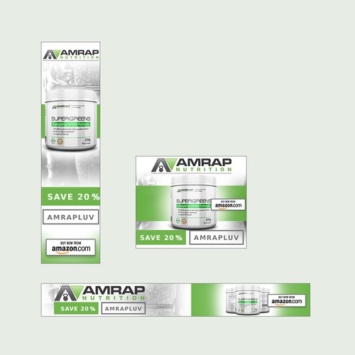 Banner Ad design for AMRAP Nutrition