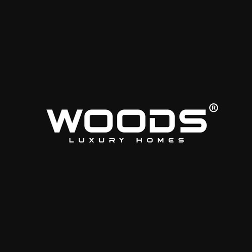 Luxury Typography Logo Design for Woods Luxury Homes