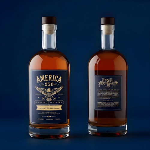 Label design for whiskey brand