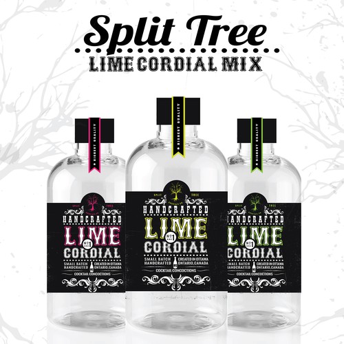Retro labels for cocktail mixes