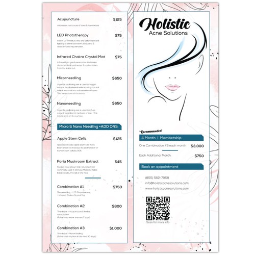 Holistic Acne Solutions Menu