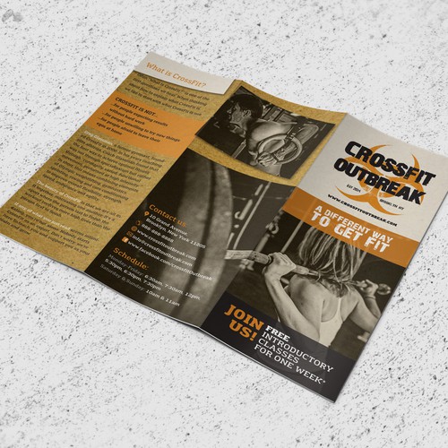 Brochure concept for Crossfit Outbreak