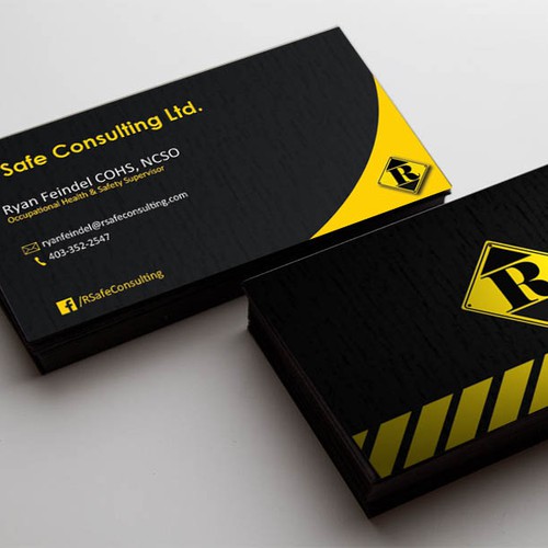 Bold and Beautiful Business Card for 'R Safe Consulting'