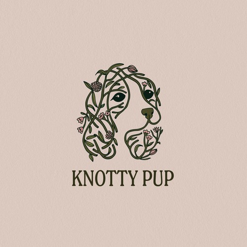 Knotty Pup — Boutique Grooming Logo
