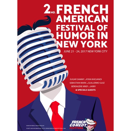 Poster for French Comedy Festival in New York City