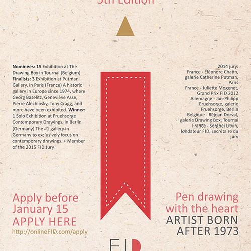 Create a unique FLYER for FID: the International Drawing Prize for Young Artists