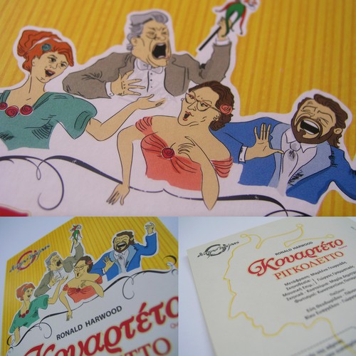 Theatre play postcard