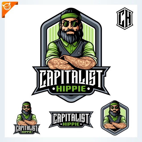 Capitalist Hippie logo design