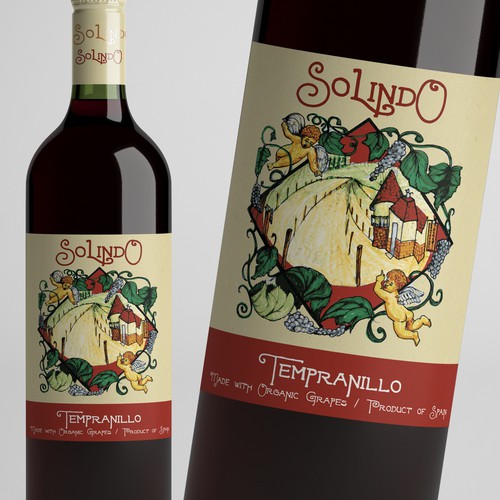 wine label, original drawing