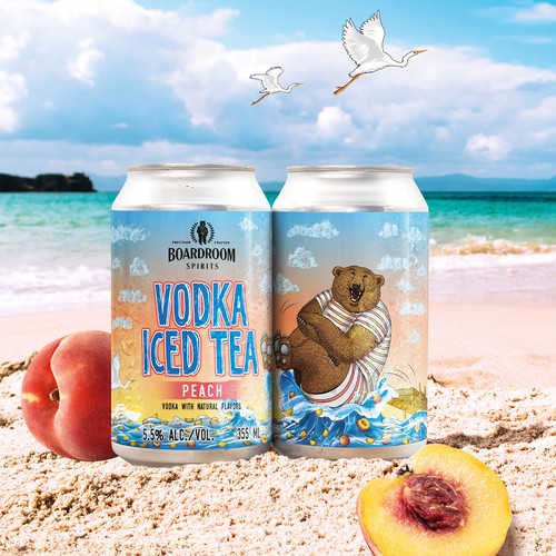VODKA ICED TEA Peach label, update