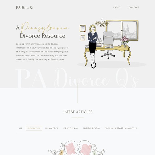 Stylistically Refined Blog for Family Law Attorney