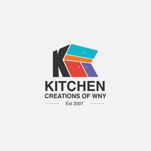 K kitchen concept logo
