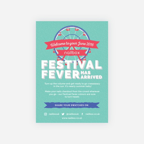 Festival themed postcard design