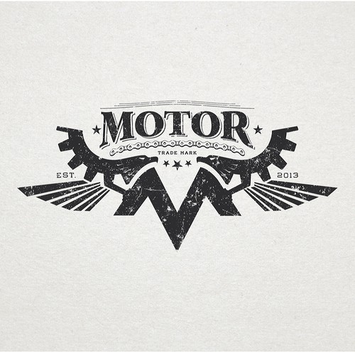 Create the logo and logo icon for Motor, the next biggest clothing brand to compete with Diesel