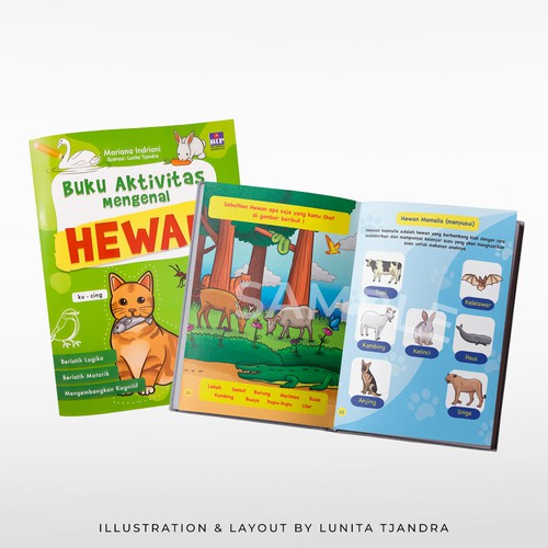 Illustration & Book Layout for Children Activity Book about Animals