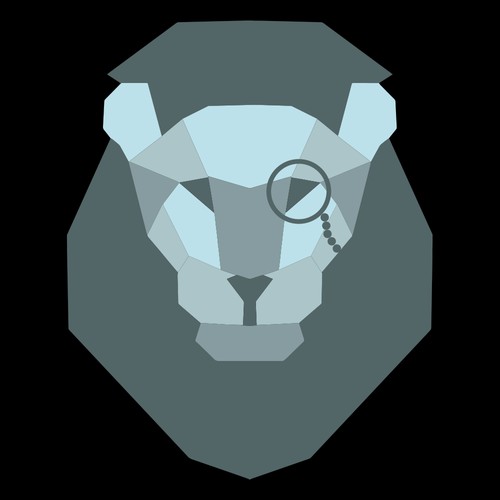 Geometric Lion T-shirt Design