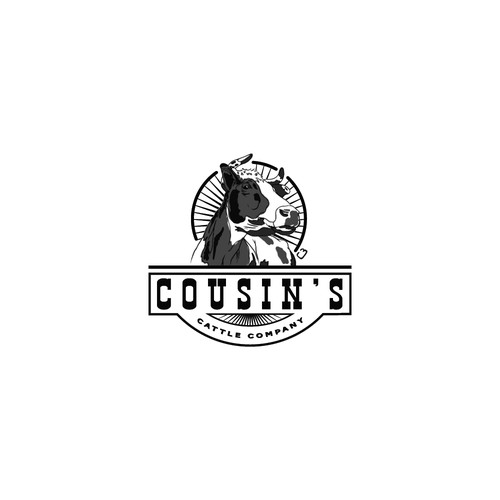 Badge Type Logo for Cattle Company