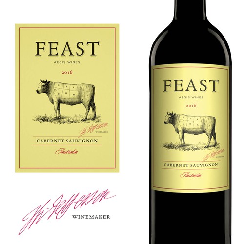 Feast Wine label 