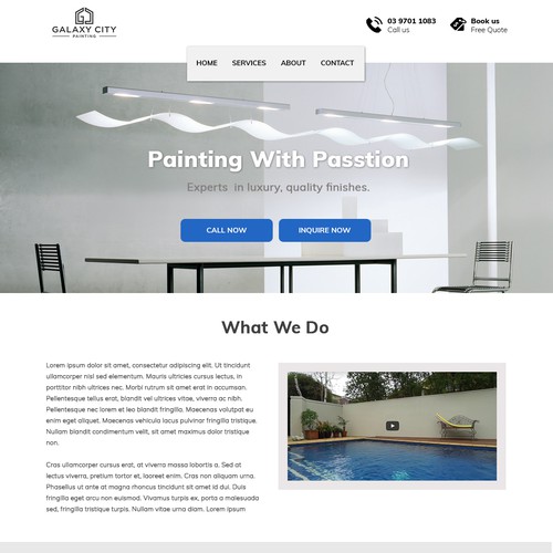 Clean & Professional Design for Painting Industry