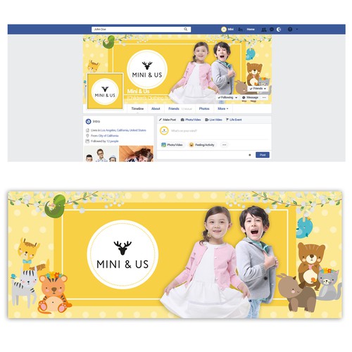 Facebook banner for children's Clothing Brand