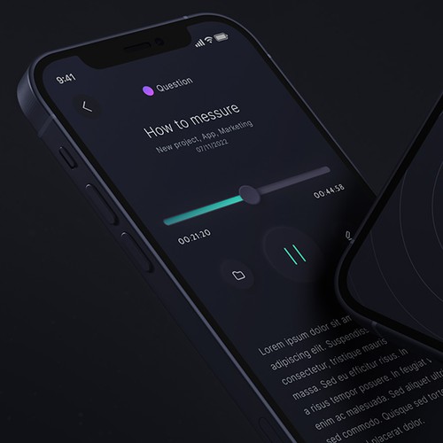 UX UI for Voice recorder App