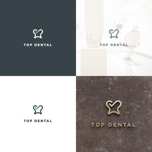 Geometric logo concept for a dental office