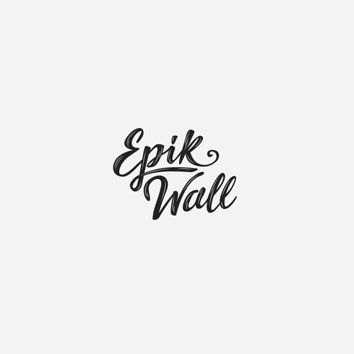 Typographic logo for wall art business