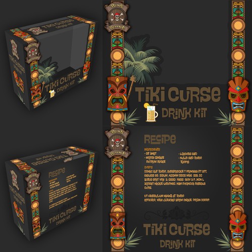 Package design for Tiki Cocktail