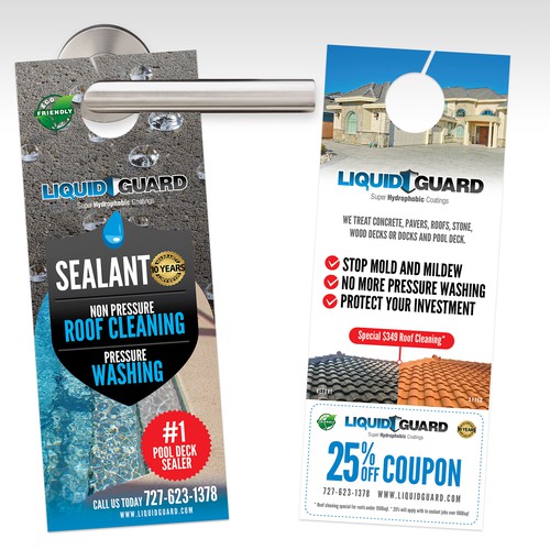 (Door Hanger) Home exterior cleaning and 10 year sealant