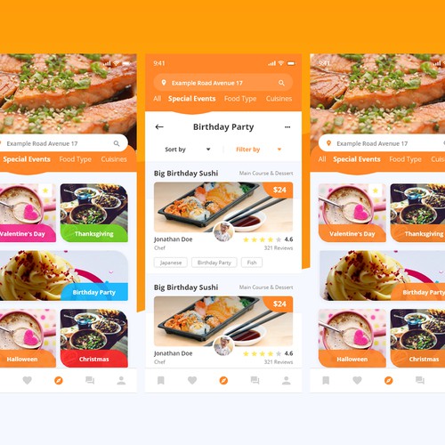 Food Application UI Design