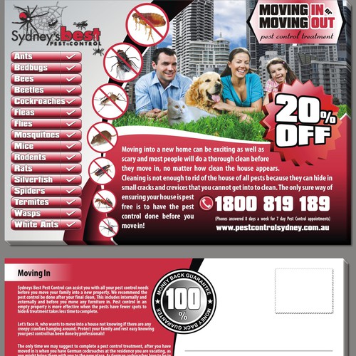 New postcard or flyer wanted for Sydneys Best Pest Control