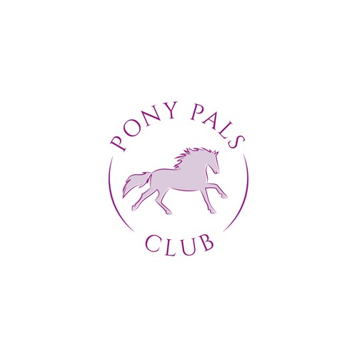 A cantering pony logo