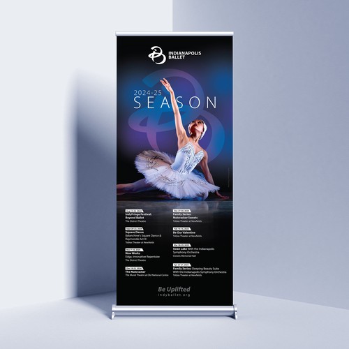 Eye-catching and edgy tradeshow banner to promote ballet company's upcoming season!