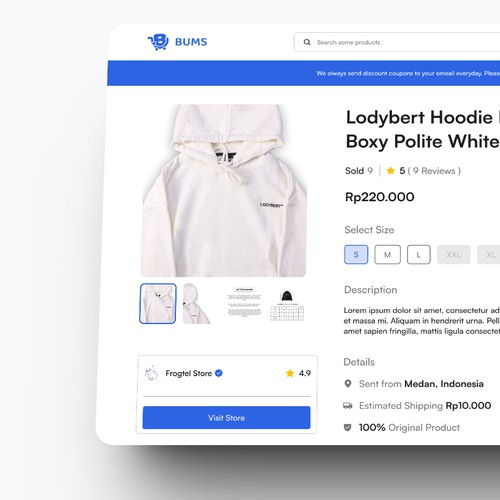 BUMS - Product Details UI