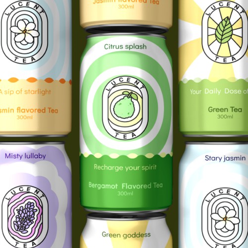Packaging design for Lucent tea co.