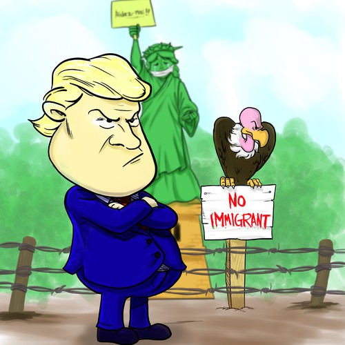 Donald Trump caricature