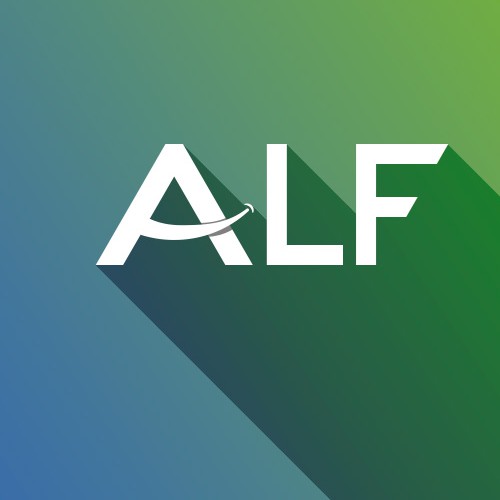 Partly smiling Logo  for a cool new app named ALF