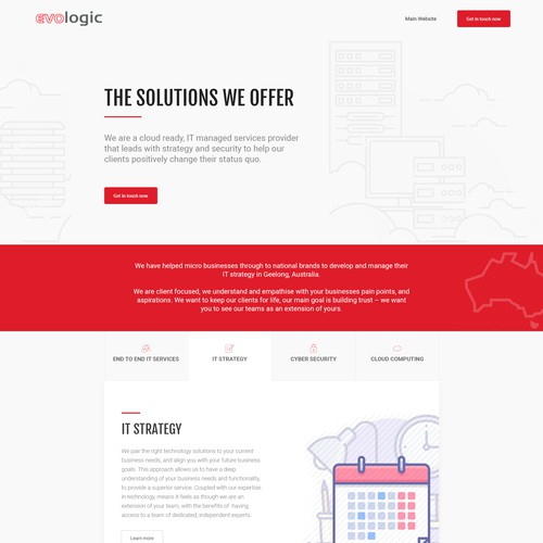 Landing page for Evologic